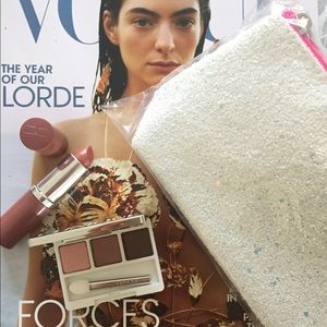 Clinique Eye Shadow Trio - Bare Pop Lipstick - Bag